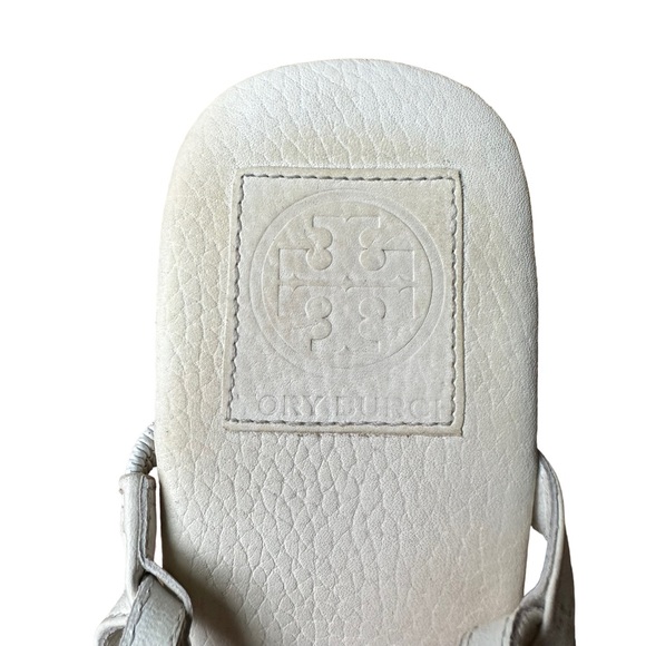 Tory Burch Emmy Dei Wedge White with Gold Hardware Sandals with 2" Heels… - Picture 4 of 8